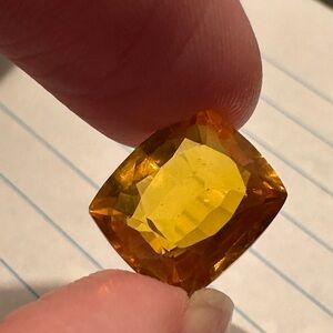 Cushion Cut Certified Natural Yellow Sapphire
